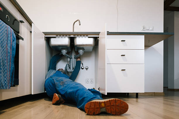 Professional Emergency Plumber technician working in Slippery Rock, PA